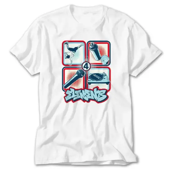 Hip-Hop 4 Element, White T-Shirt