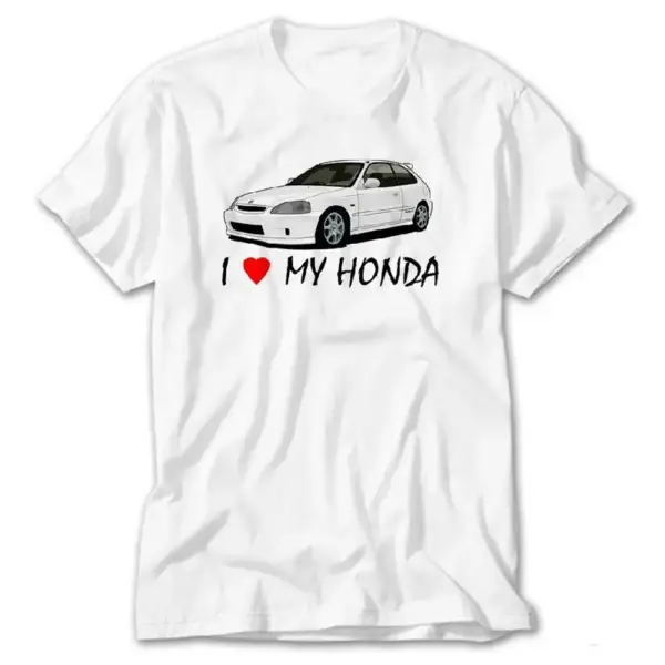Honda Civic I Love My Honda, White T-Shirt
