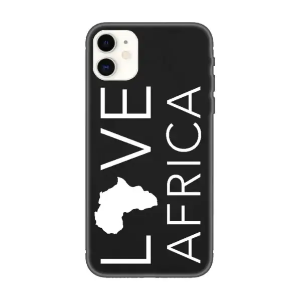I Love Africa iPhone Case, I Love Africa Artwork iPhone 15 Phone Case