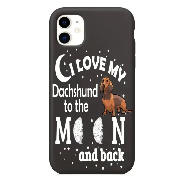 I Love My Dachshund iPhone Case, I Love My Dachshund Artwork iPhone 15 Phone Case