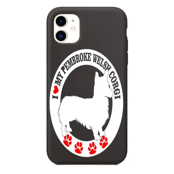 I Love My Pembroke Welsh Corgi iPhone Case, I Love My Pembroke Welsh Corgi Artwork iPhone 15 Phone Case