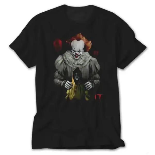 IT Child and Balloon Black T-Shirt