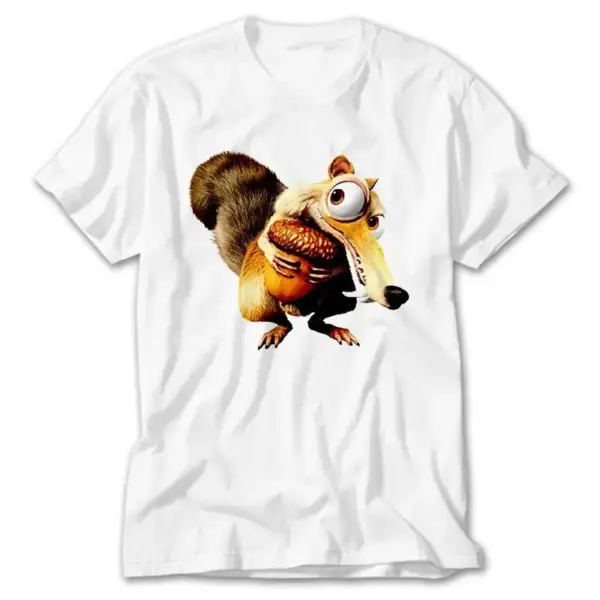 Ice Age Squirrel, White T-Shirt