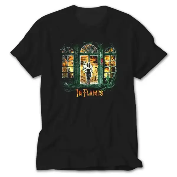 In Flames Witch Woman, Black T-Shirt
