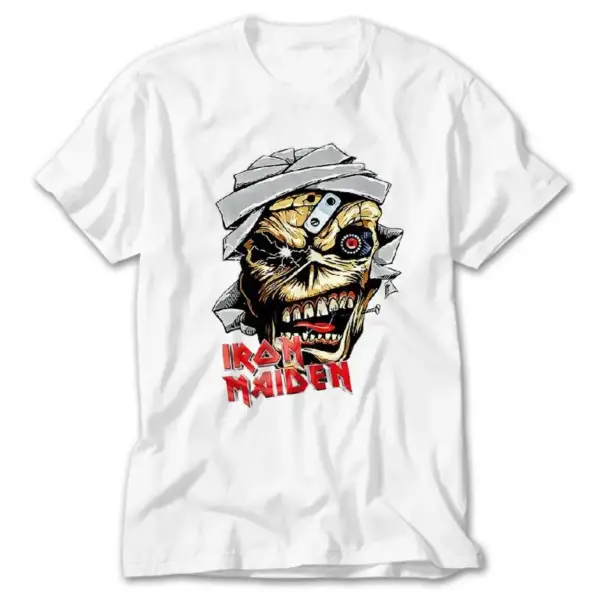 Iron Maiden Skull, White T-Shirt