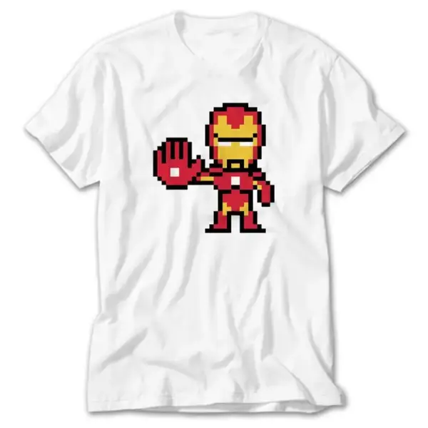 Iron Man 8bit, White T-Shirt