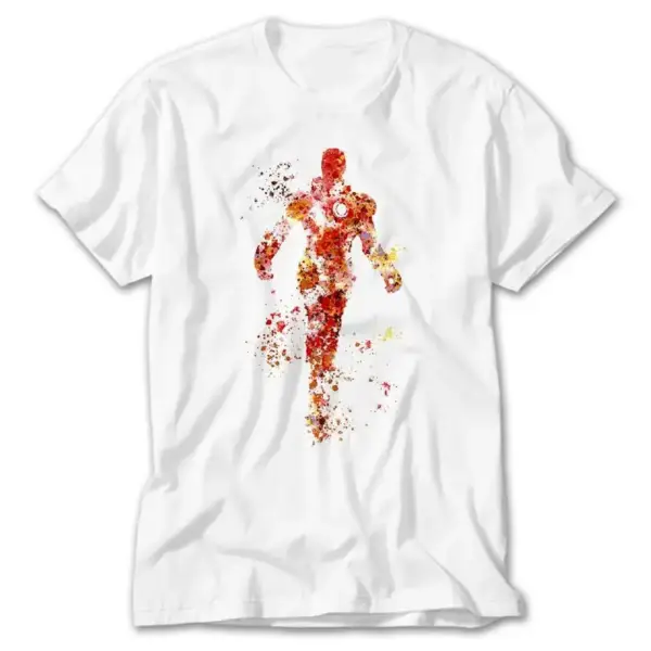 Iron Man Artwork, White T-Shirt