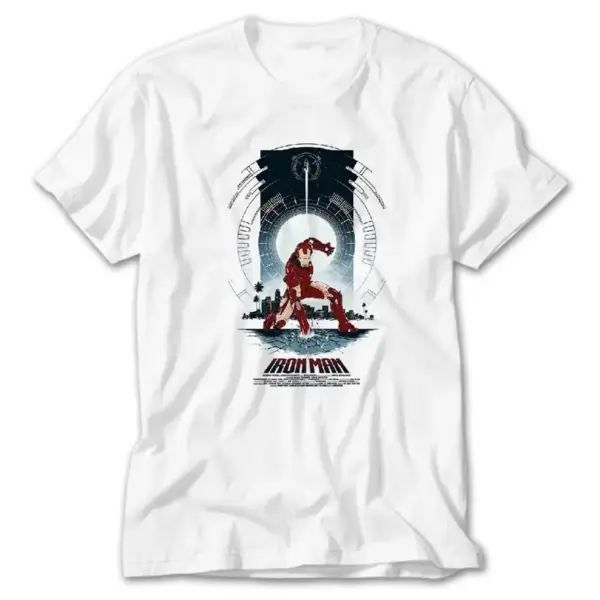 Iron Man Poster, White T-Shirt