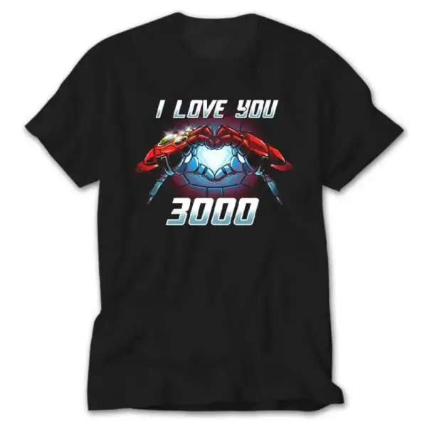 Iron man I Love You 3000 Black T-Shirt