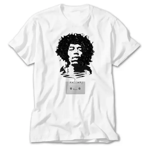 Jimi Hendrix, White T-Shirt