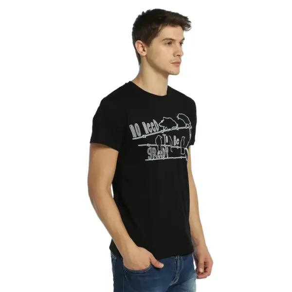 Capitalism Men's Black T-Shirt - Image 2