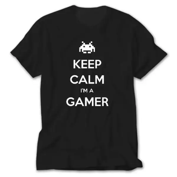 Keep Calm Gamer, Black T-Shirt