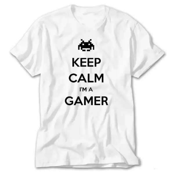 Keep Calm Gamer, White T-Shirt