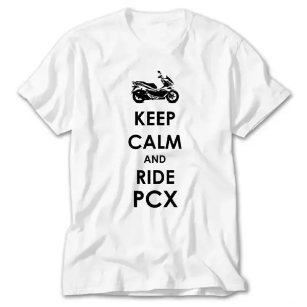 Keep Calm Ride PCX, White T-Shirt