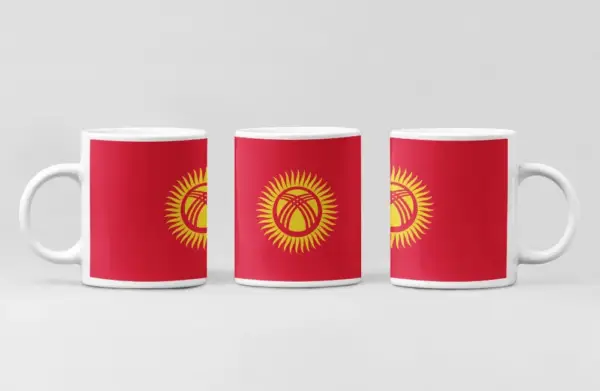 Kyrgyzstan Flag Coffee Mug, Kyrgyzstan Country National Flag Mug
