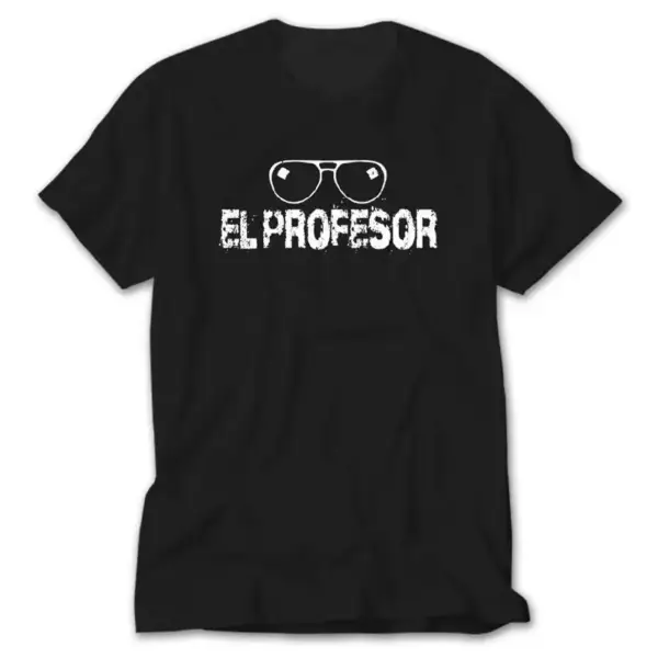 La Casa De Papel El Professor, Black T-Shirt