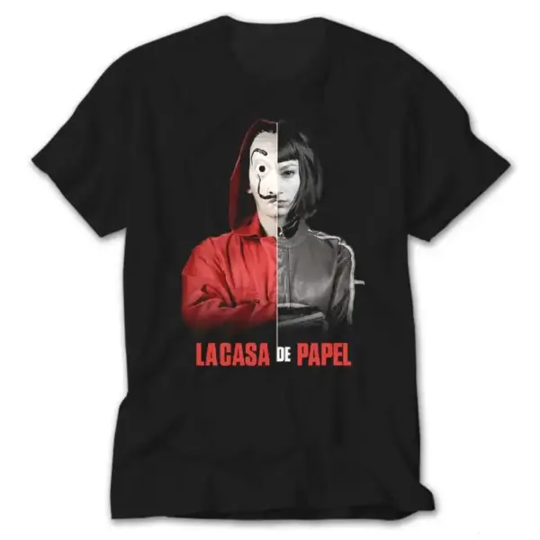 La Casa De Papel Half Tokio Black T-Shirt