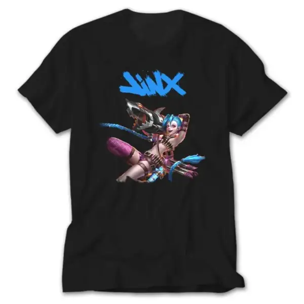 League of Legens Jinx Combat Black T-Shirt