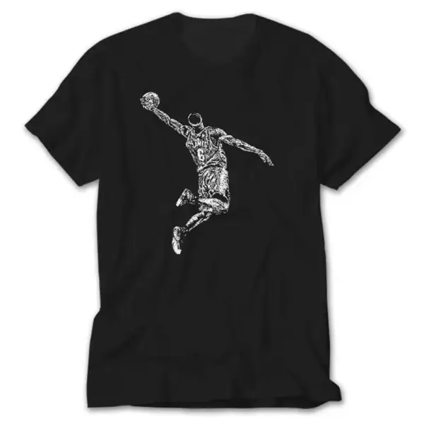 Lebron James Slum Dunk, Black T-Shirt