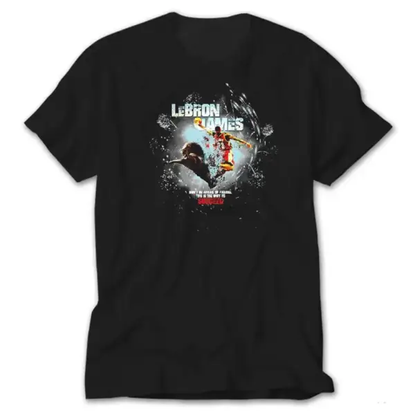 Lebron James Splatter, Black T-Shirt