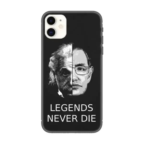 Legends Never Die iPhone Case, Legends Never Die Albert Einstein Stephen Hawking iPhone 15 Phone Case