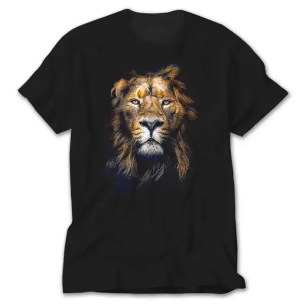 Lion, Black T-Shirt