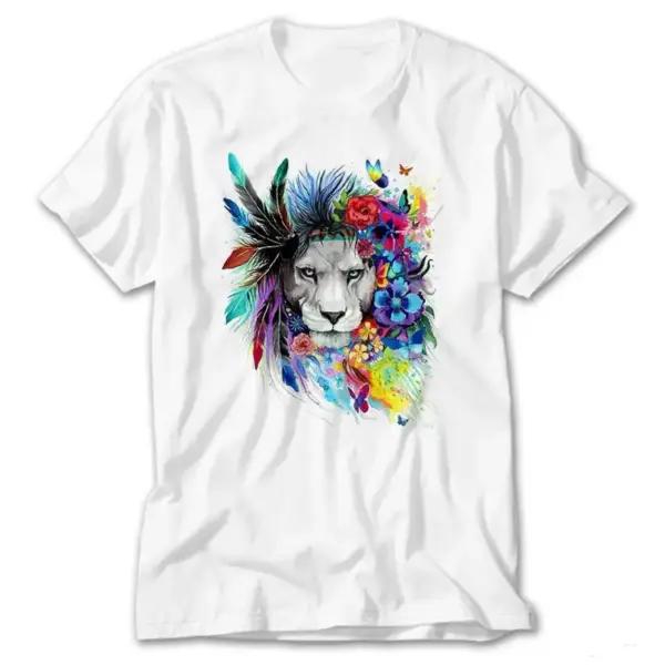 Lion Colour, White T-Shirt