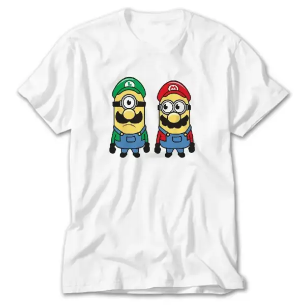 Mario Brothers Minion, White T-Shirt