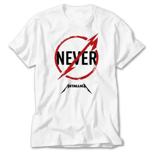 Metallica Never, White T-Shirt