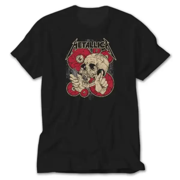 Metallica Skull Drum, Black T-Shirt