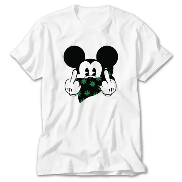 Mickey Mouse Smoker, White T-Shirt