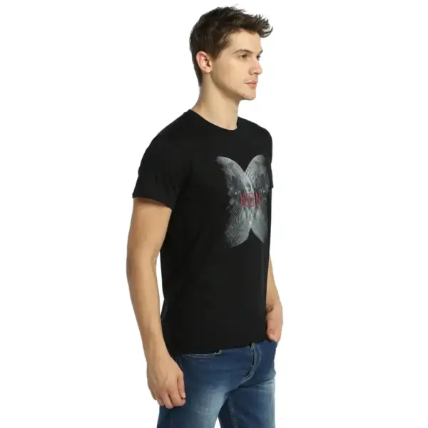 Moon Men's Black T-Shirt - Image 3