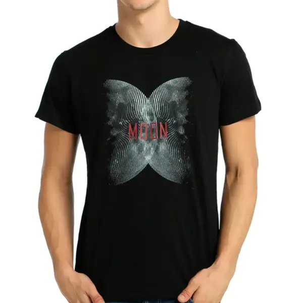 Moon Men's Black T-Shirt