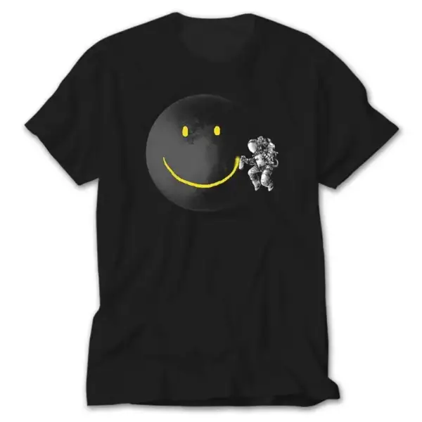 Moon Smile, Black T-Shirt