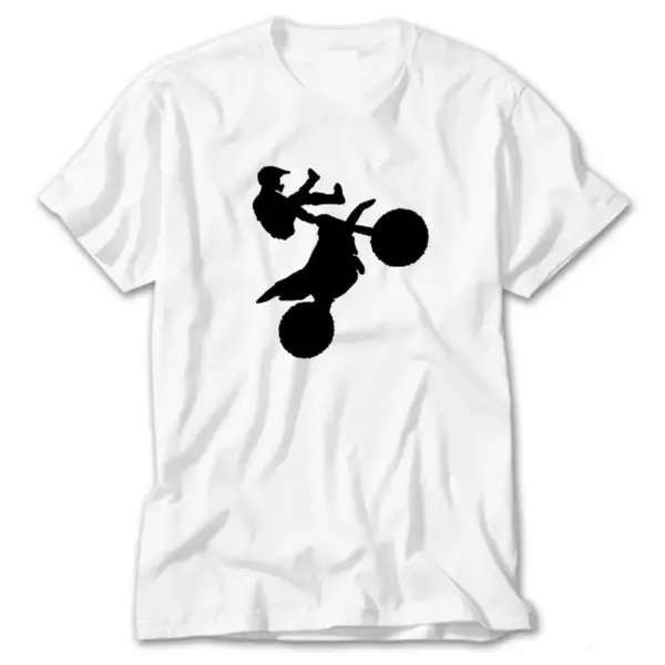 Motorcycle Motocross Flat, White T-Shirt