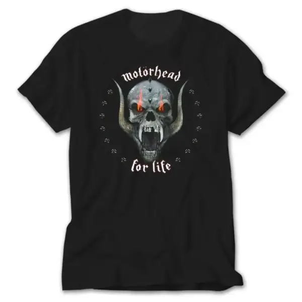Motörhead Skull For Life, Black T-Shirt