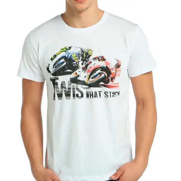 Racing Men's White T-Shirt