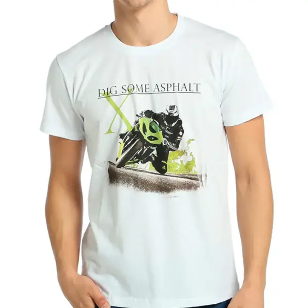 Racing Men's White T-Shirt