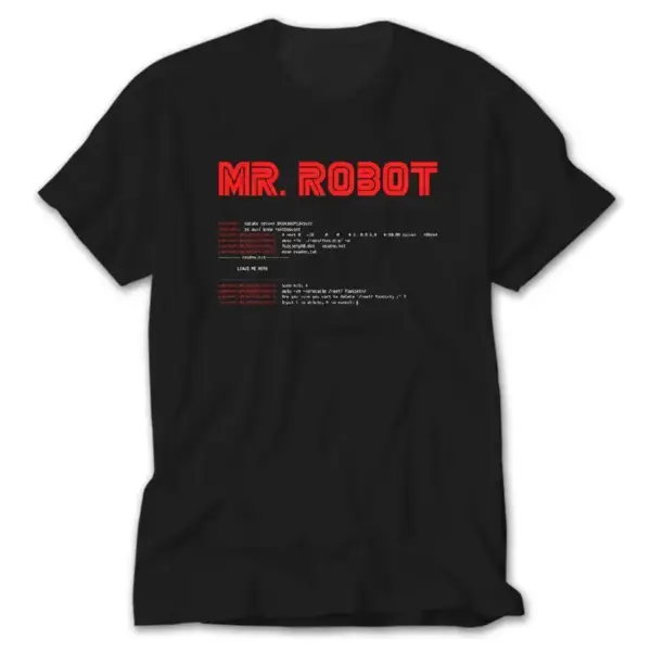 Mr Robot Console, Black T-Shirt