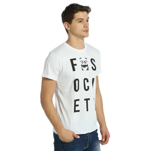 Mr. Robot FSociety Men's White T-shirt - Image 2