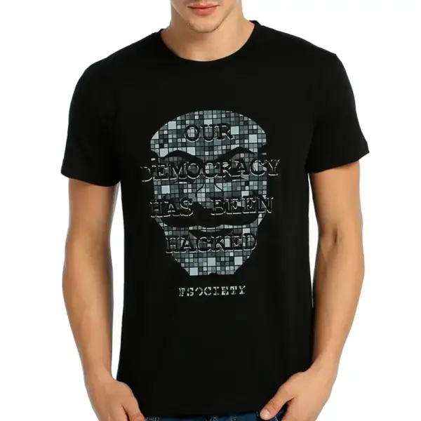 Mr. Robot FSociety Men's Black T-shirt