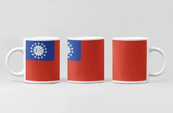 Myanmar Flag Coffee Mug, Myanmar Country National Flag Mug