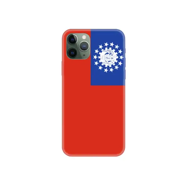 Myanmar Flag iPhone Case, Albania Myanmar Flag iPhone 15 Pro Max Phone Case