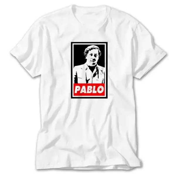 Narcos Pablo Obey, White T-Shirt