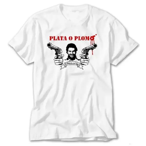 Narcos Plata O Plomo, White T-Shirt