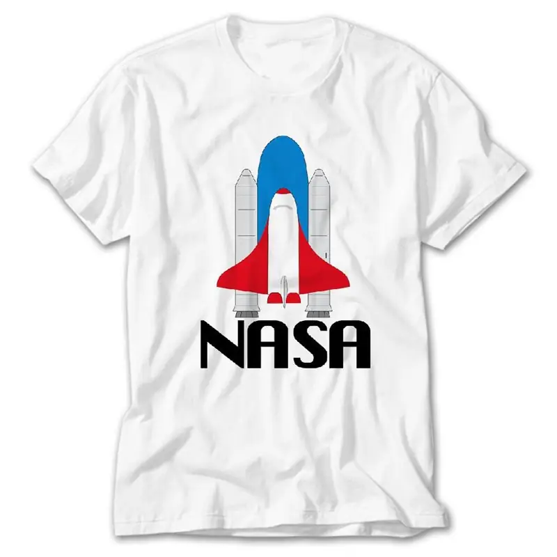Nasa Rocket, White T-Shirt