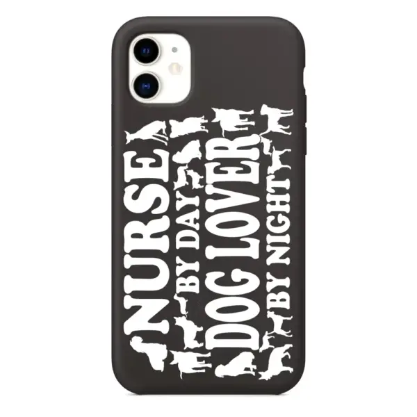 Nurse By Day Dog Lover By Night iPhone Case, Nurse By Day Dog Lover By Night Artwork iPhone 15 Phone Case