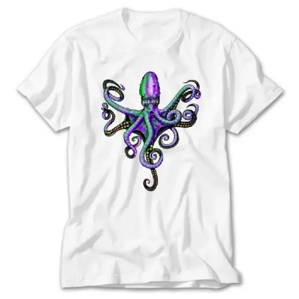Octopus, White T-Shirt