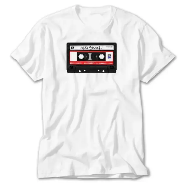 Old Skool Tape, White T-Shirt
