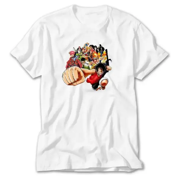 One Piece Characters, White T-Shirt